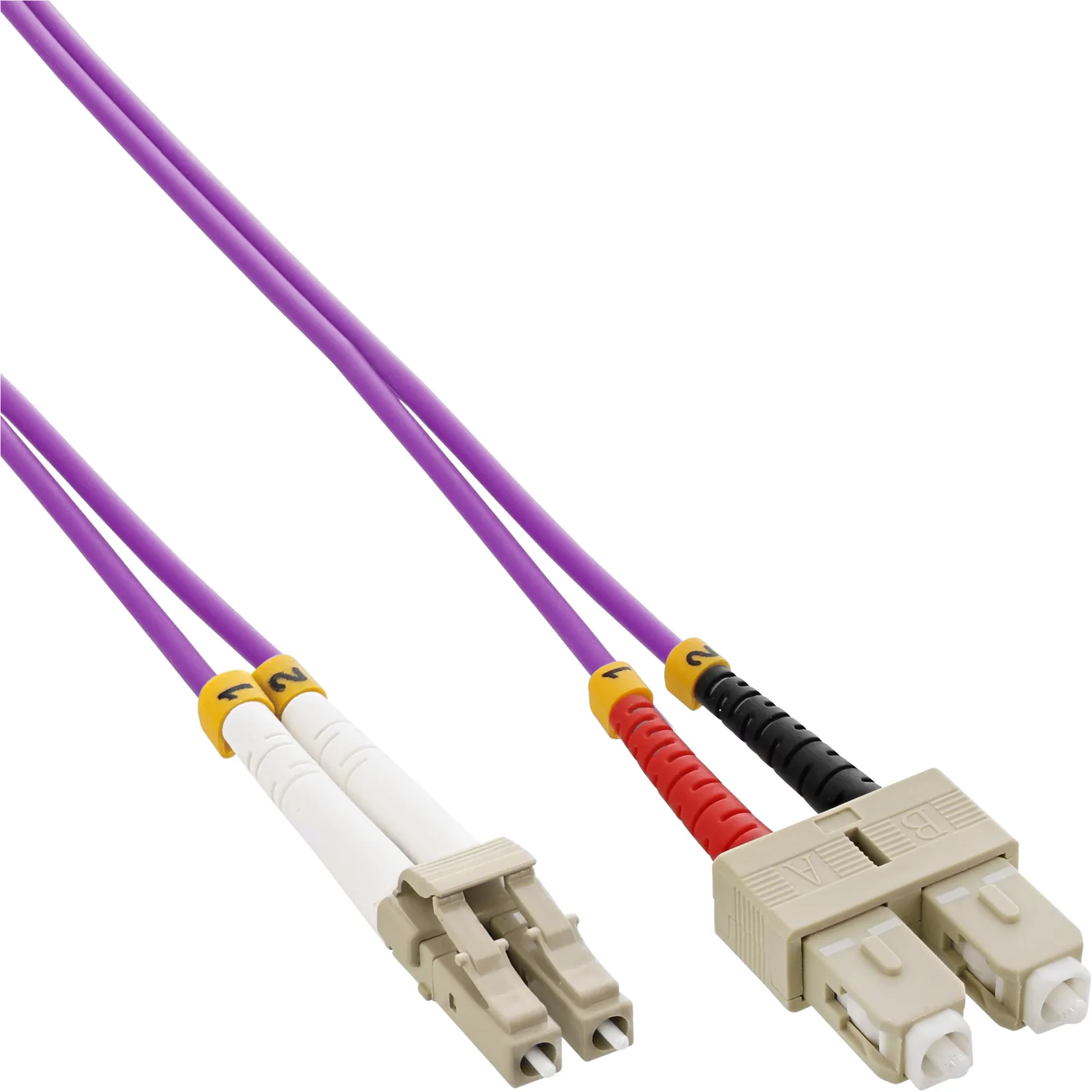 InLine LWL Duplex Kabel - LC/SC - 50/125µm - OM4 - 1m, Ansicht 2
