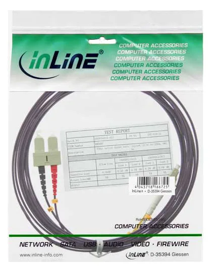 InLine LWL Duplex Kabel - LC/SC - 50/125µm - OM4 - 1m, Ansicht 4