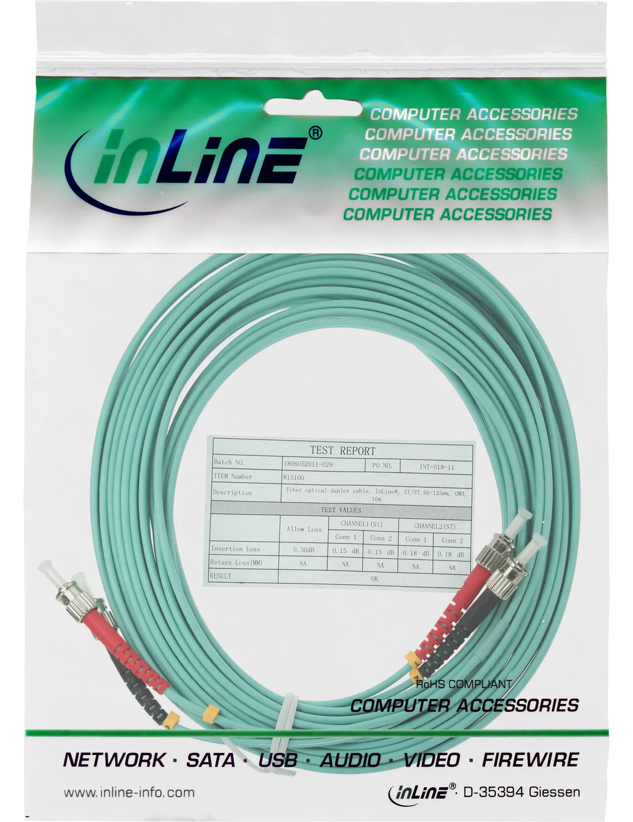 InLine LWL Duplex Kabel - ST/ST - 50/125µm - OM3 - 5m, Ansicht 3
