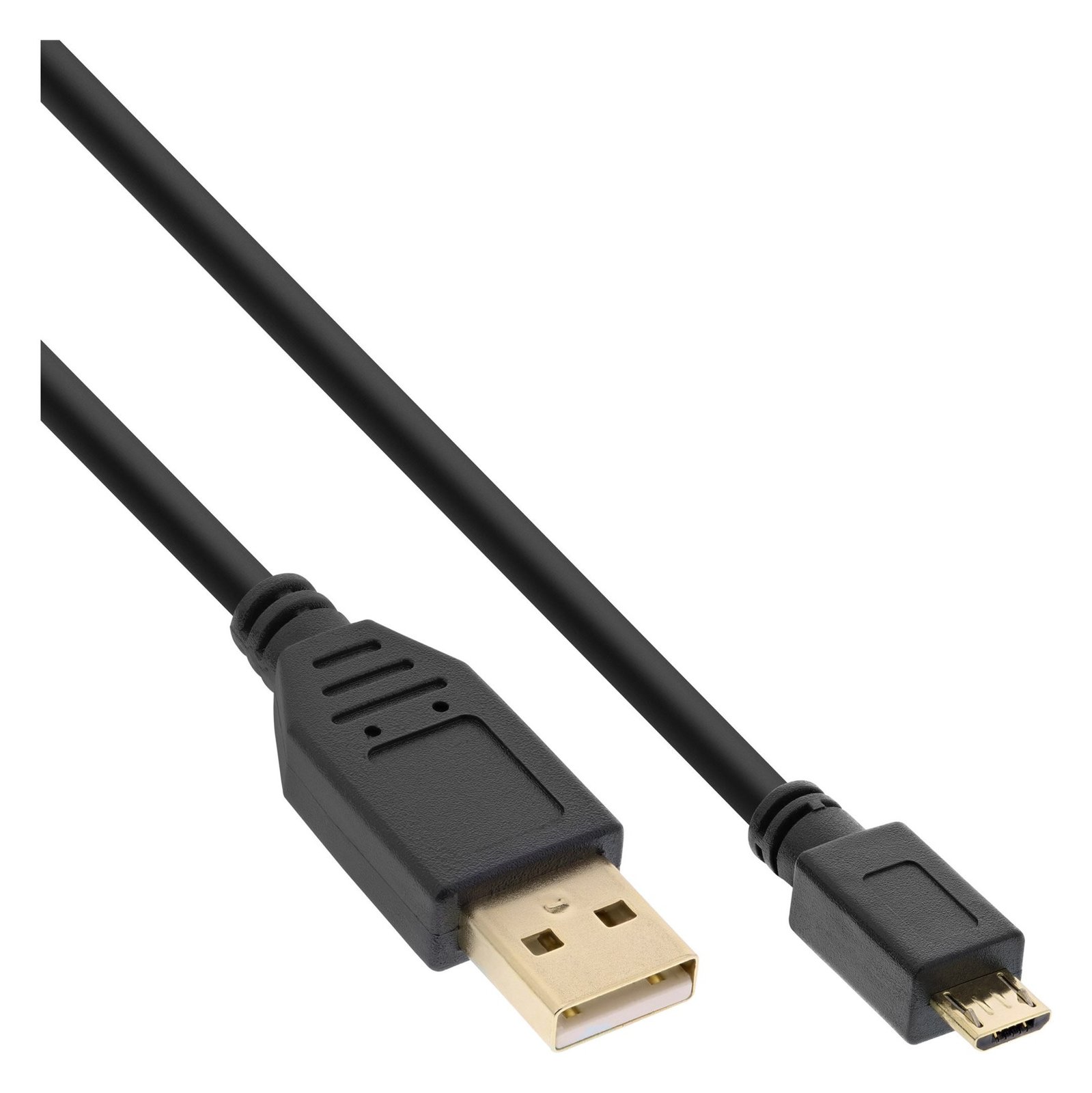 InLine Micro-USB 2.0 Kabel - USB-A ST an Micro-B ST - vergoldete Kontakte - 2m von LumaTech