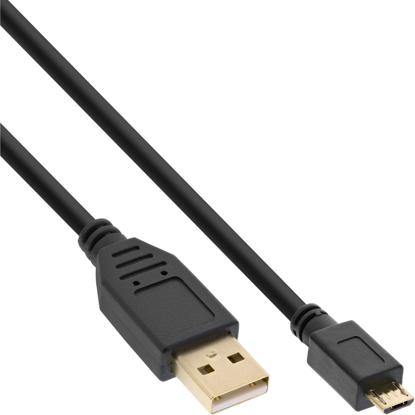 InLine Micro-USB 2.0 Kabel - USB-A ST an Micro-B ST - vergoldete Kontakte - 2m, Ansicht 2