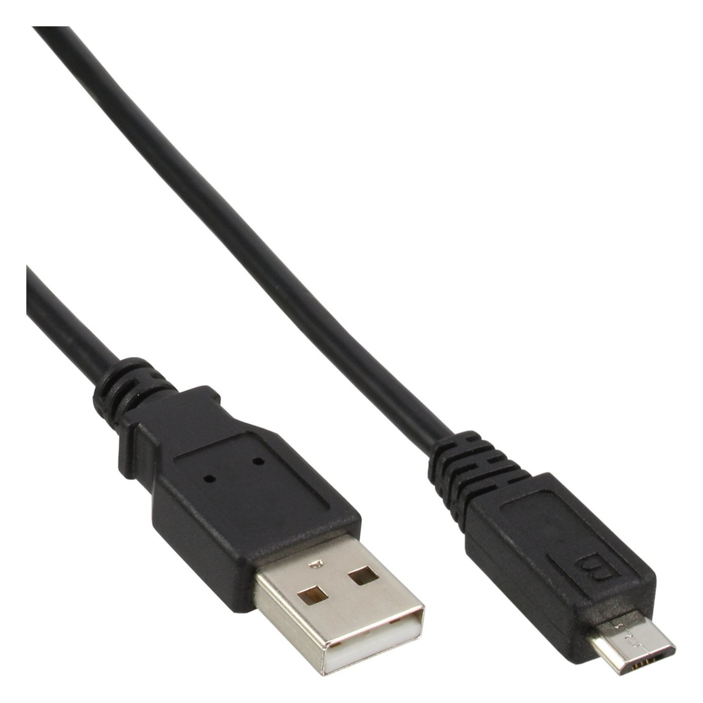 InLine Micro-USB 2.0 Kabel - USB-A Stecker an Micro-B Stecker - schwarz - 0,5m von LumaTech