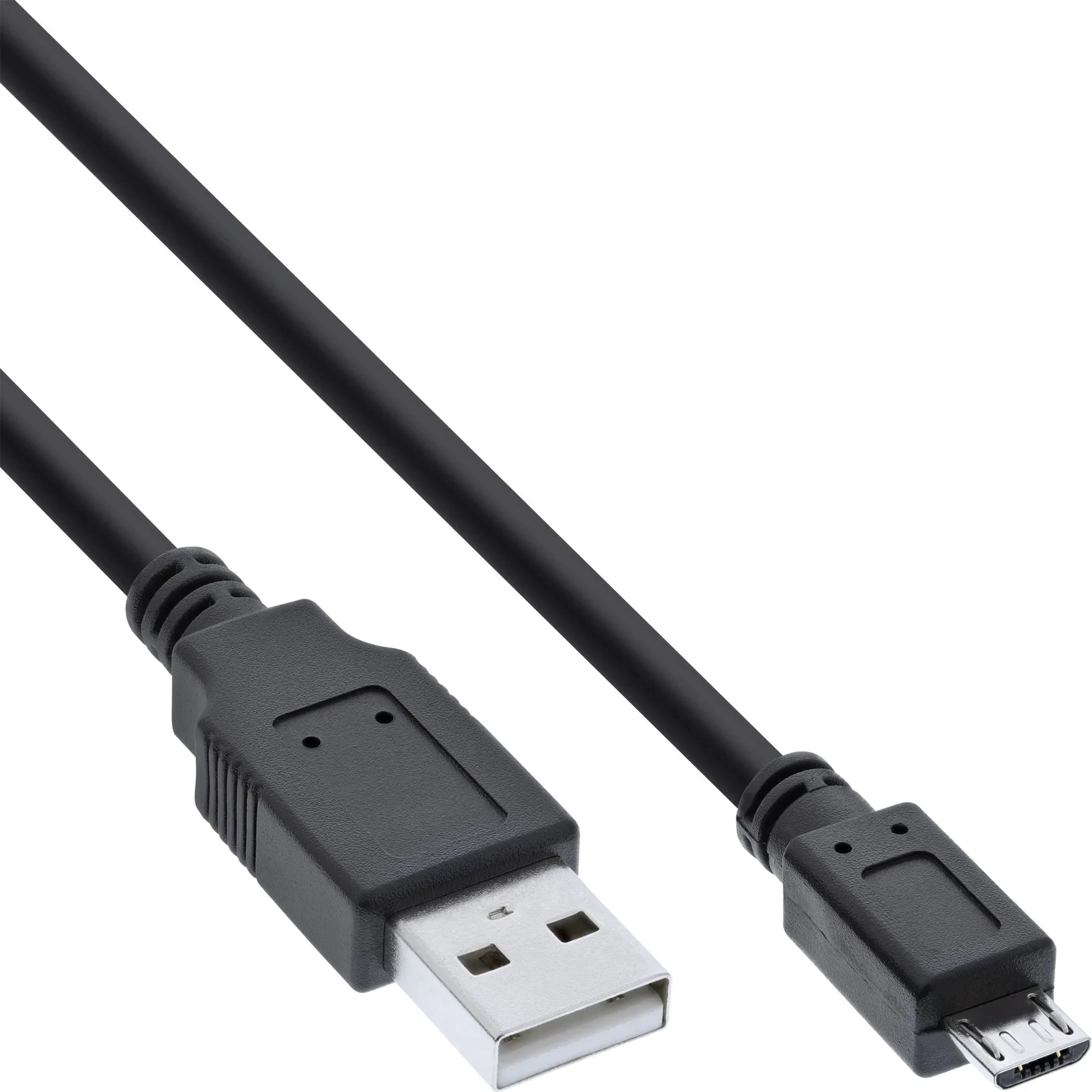 InLine Micro-USB 2.0 Kabel - USB-A Stecker an Micro-B Stecker - schwarz - 0,5m, Ansicht 2
