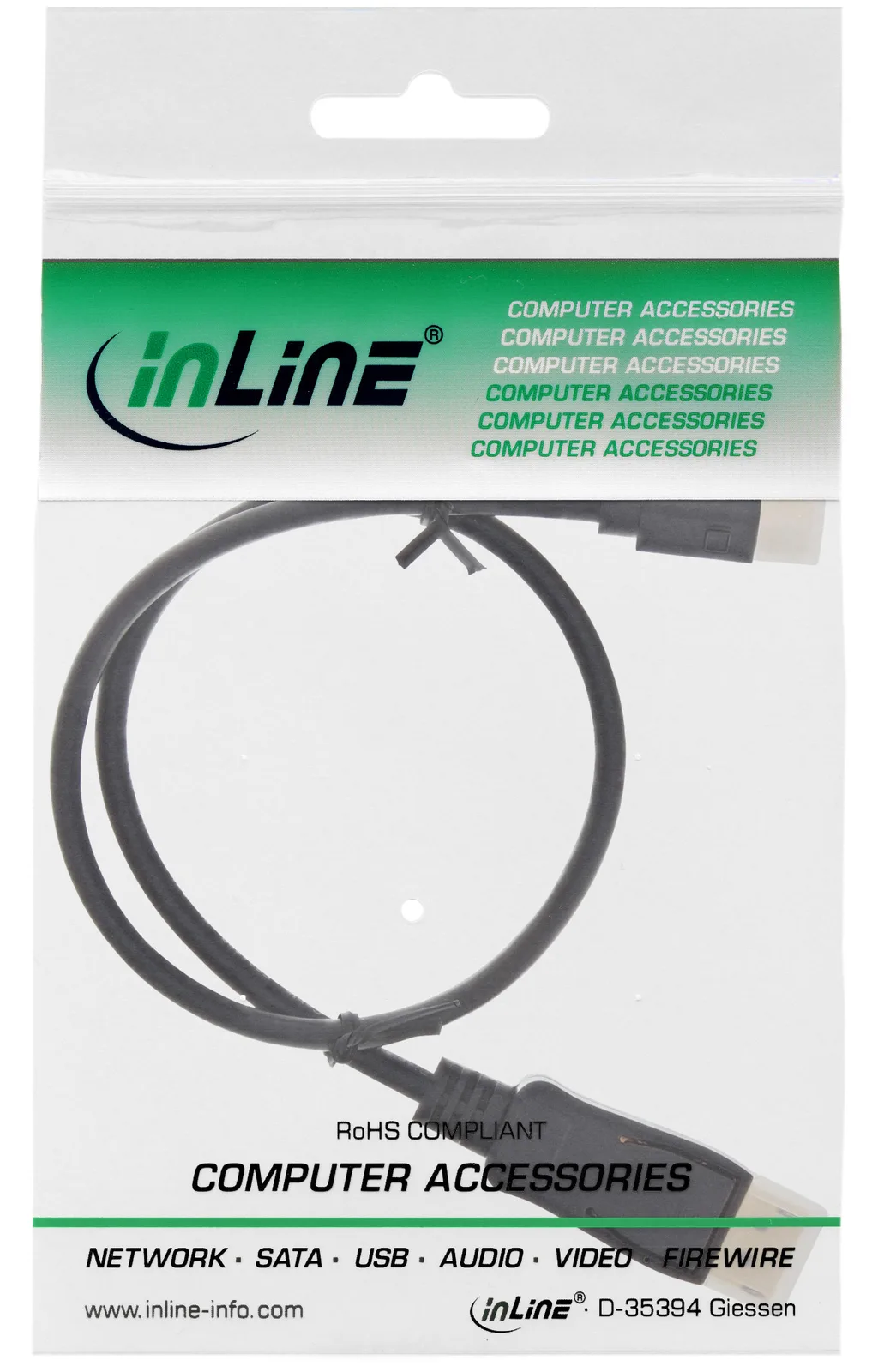 InLine Mini DisplayPort zu DisplayPort Kabel - schwarz - 3m, Ansicht 4