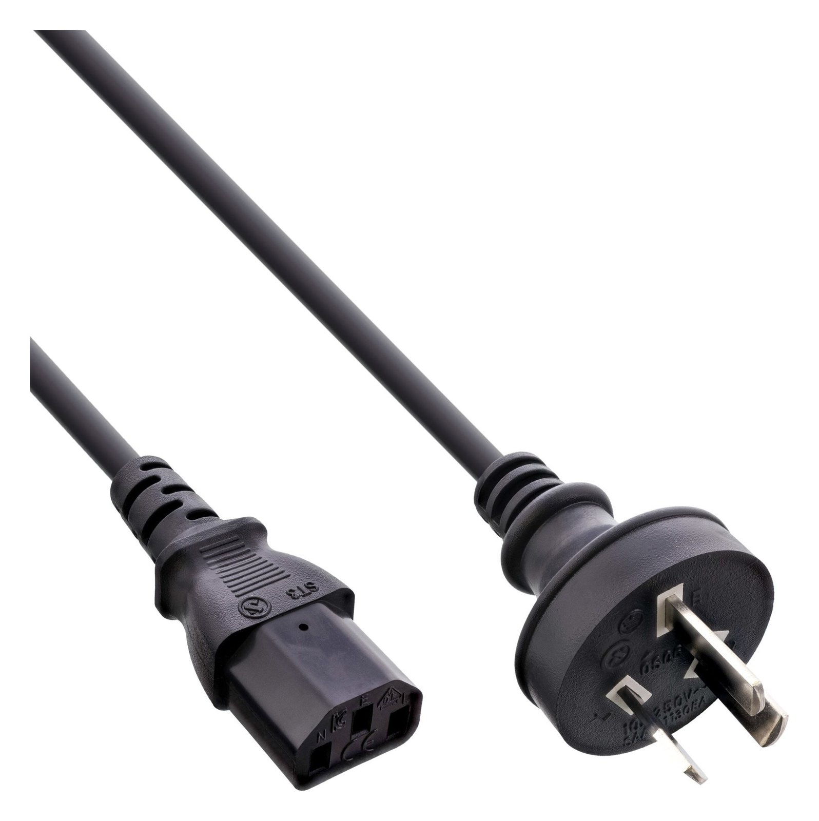 InLine Netzkabel - Netzstecker Australien auf Kaltgerätestecker C13 - 1,8m