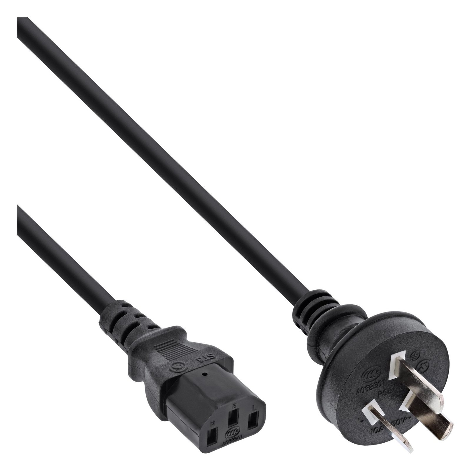 InLine Netzkabel - Netzstecker China auf Kaltgerätestecker C13 - 1,8m