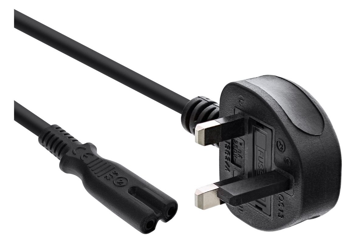 InLine Netzkabel - Netzstecker England auf Euro 8 C7 Stecker - 1,8m