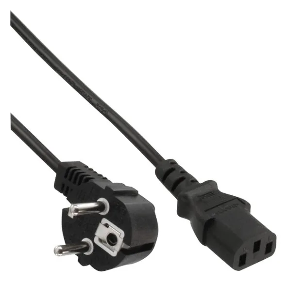 InLine Netzkabel - Schutzkontakt gewinkelt auf Kaltgerätestecker C13 - 10m, Ansicht 3