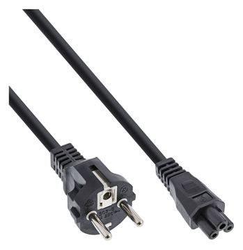 InLine Netzkabel für Notebook - 3pol C5 Kupplung - schwarz - 1,8m von LumaTech