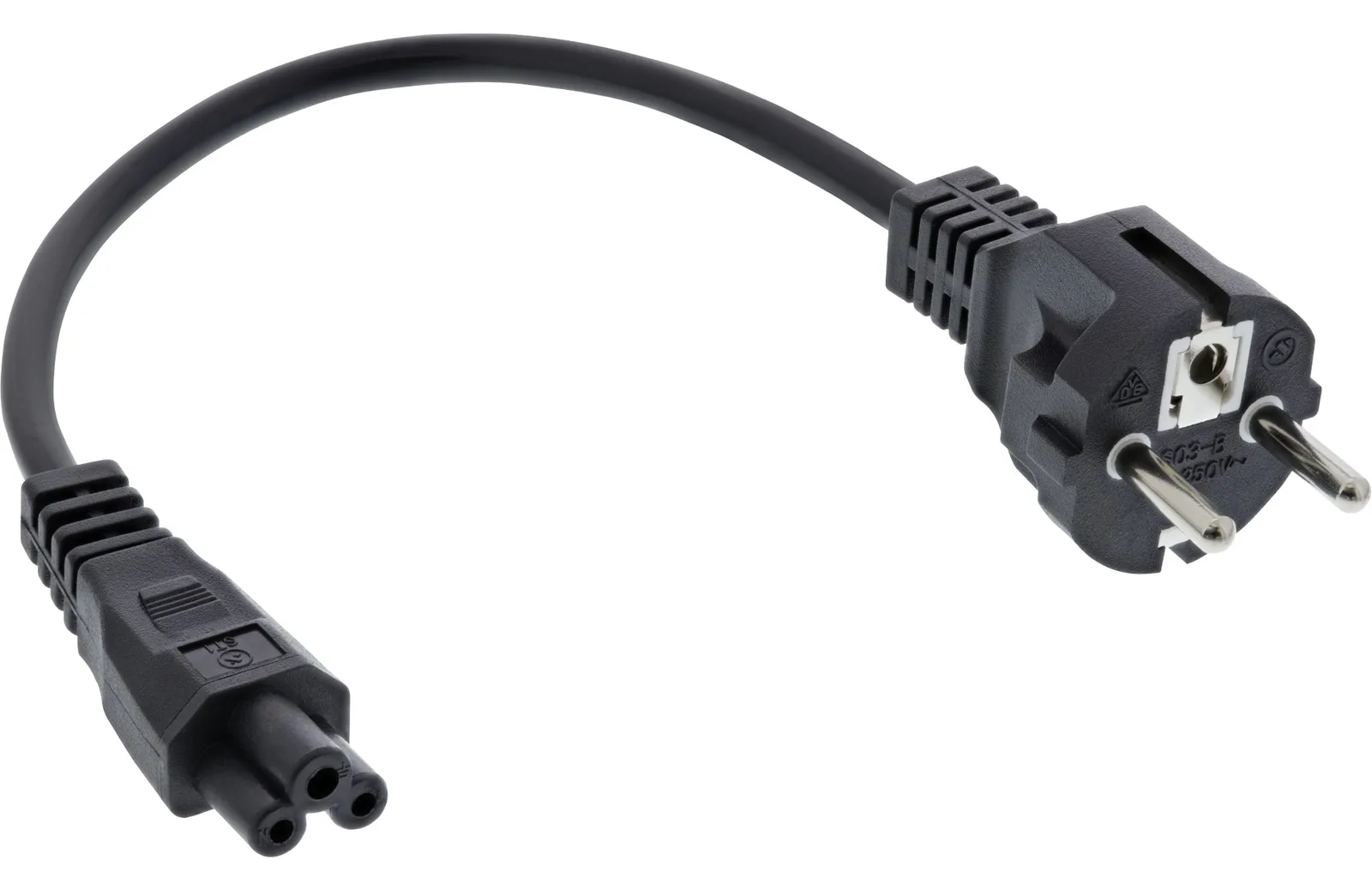 InLine Netzkabel für Notebook - 3pol C5 Kupplung - schwarz - 1,8m, Ansicht 3