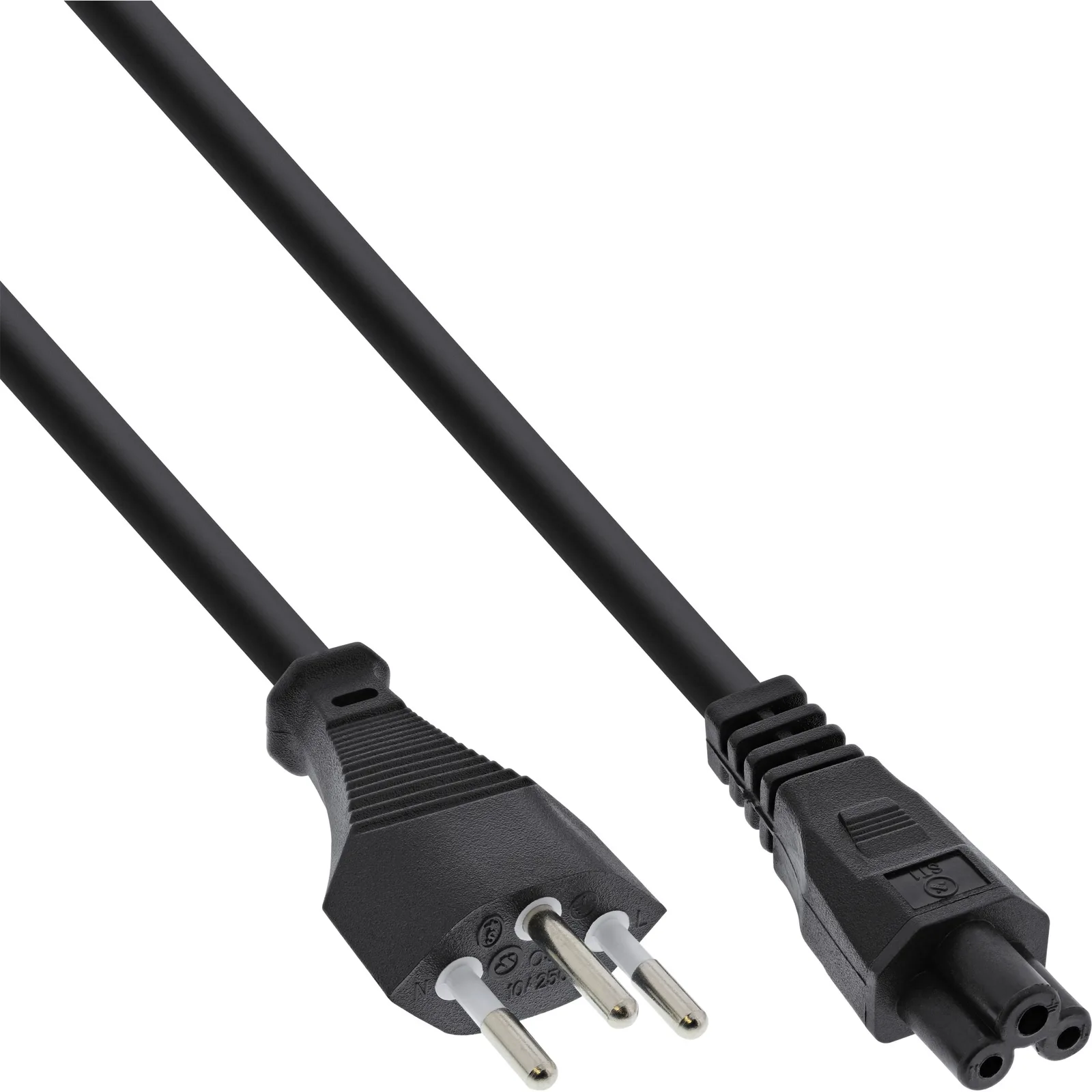 InLine Netzkabel für Notebook - Schweiz - 3pol Kupplung - 2m, Ansicht 2