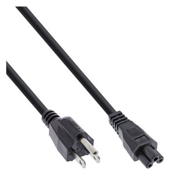 InLine Netzkabel für Notebook - USA/Canada - 3pol Kupplung - 2m von LumaTech
