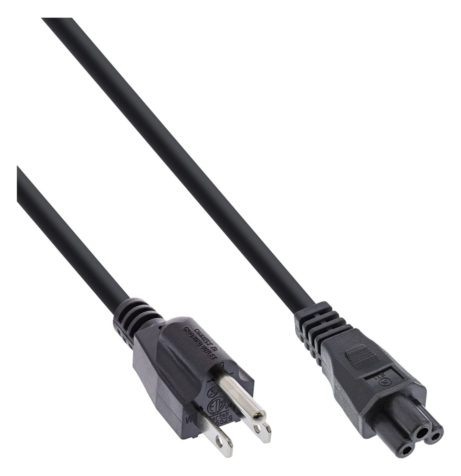 InLine Netzkabel für Notebook - USA/Canada - 3pol Kupplung - 2m