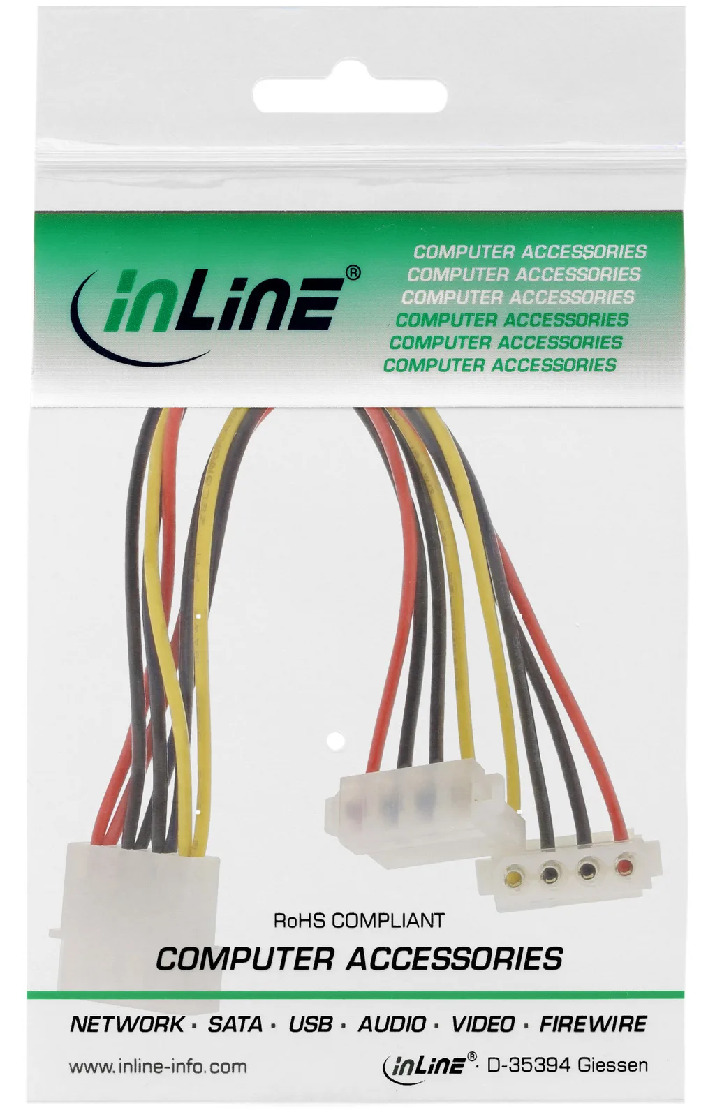 InLine Netz-Splitter - interne Stromversorgung, 4-polig (W), Ansicht 2