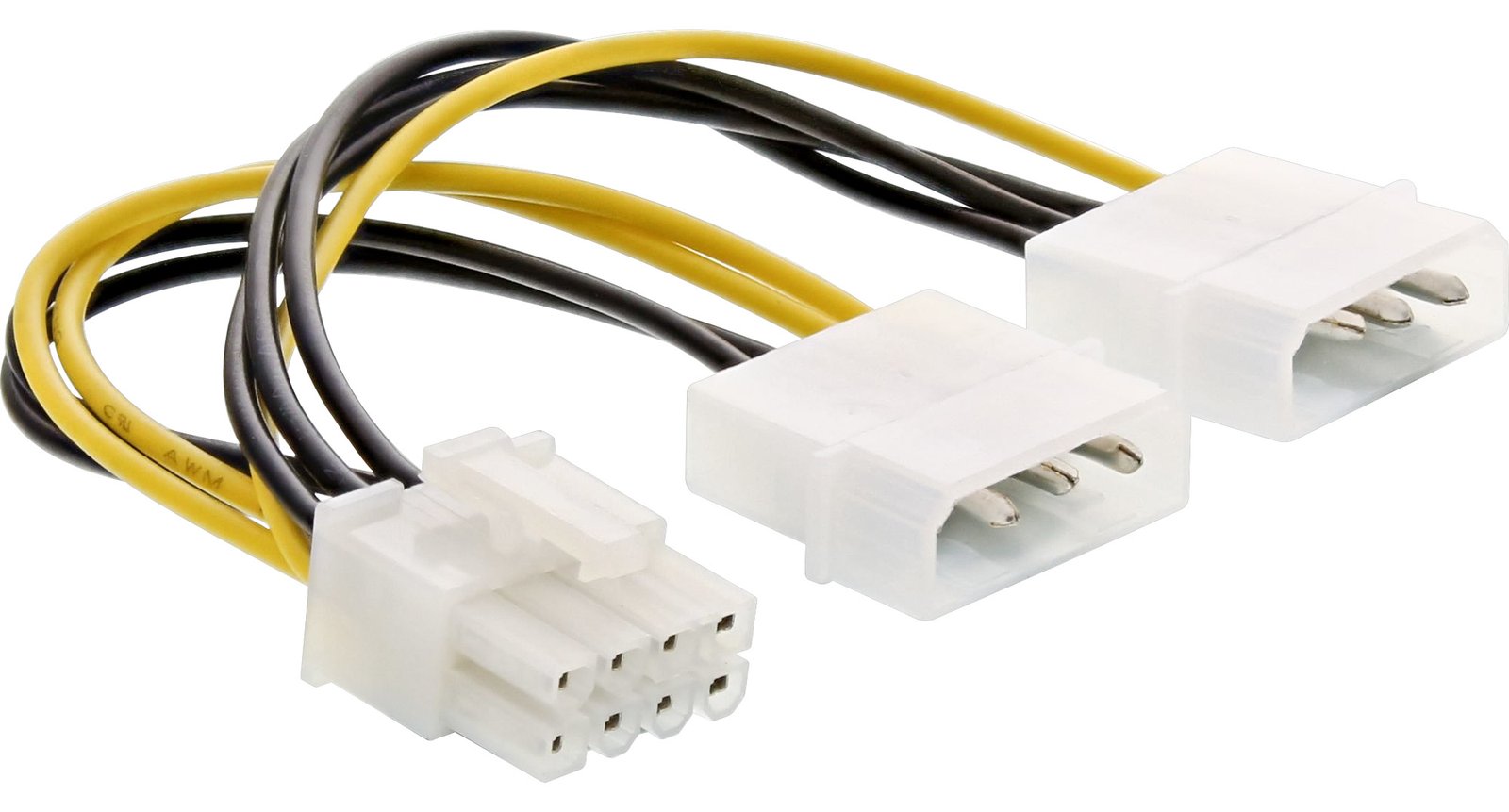 InLine Netzteil - interne Stromversorgung, 4-polig zu 8-poliger PCIe Power