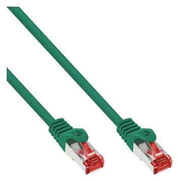 InLine Patchkabel - S/FTP (PiMf) - Cat.6 - 250MHz - PVC - CCA - grün - 0,5m von LumaTech
