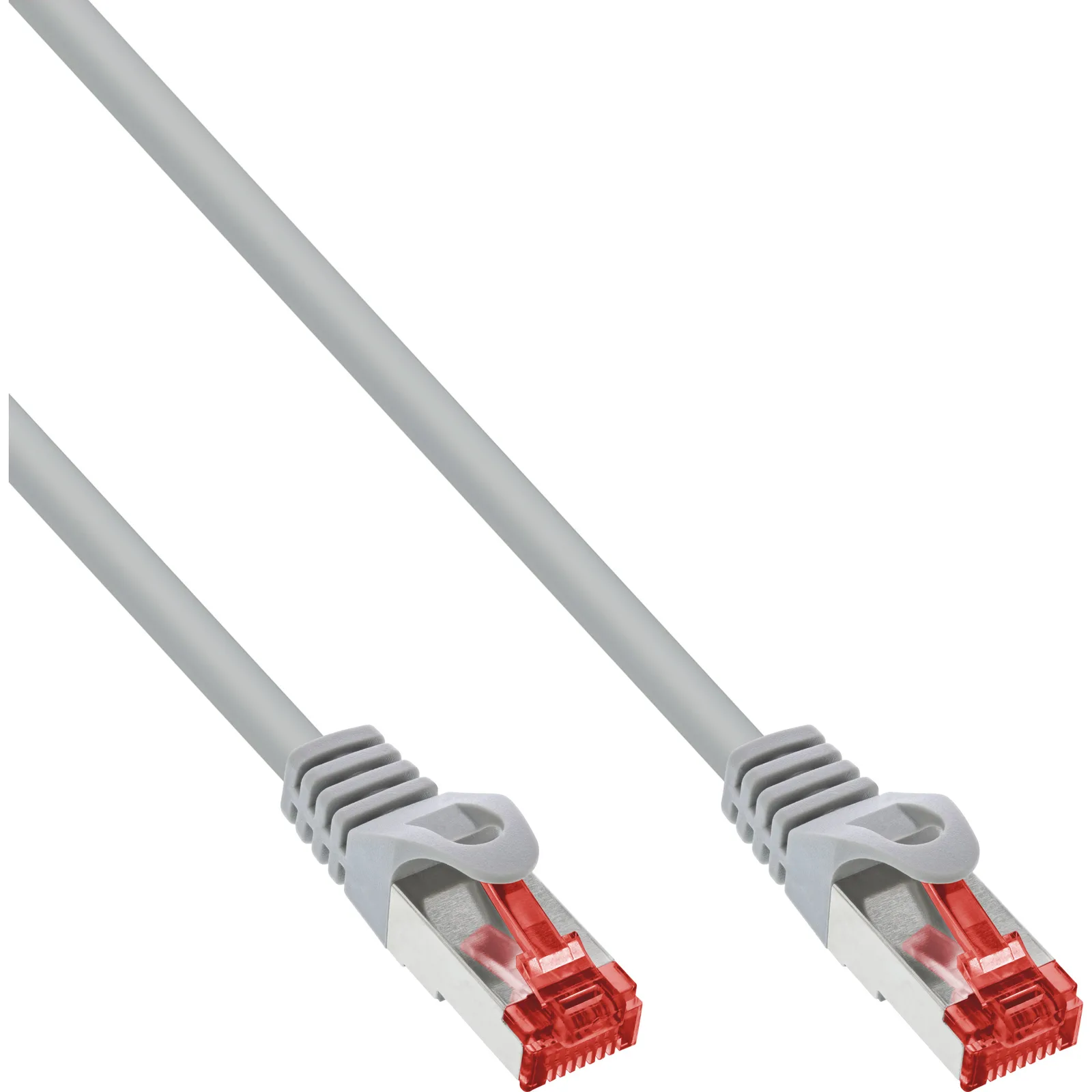 InLine Patchkabel - S/FTP (PiMf) - Cat.6 - 250MHz - PVC - Kupfer - grau - 0,3m, Ansicht 2