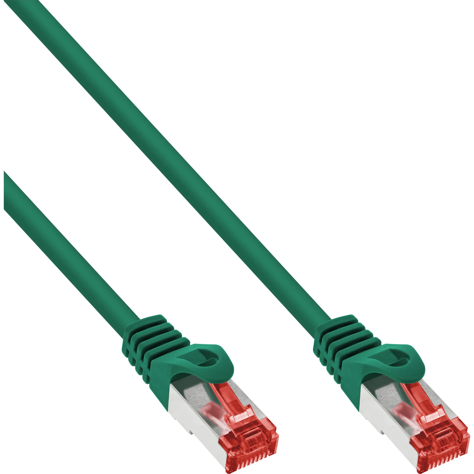 InLine Patchkabel - S/FTP (PiMf) - Cat.6 - 250MHz - PVC - Kupfer - grün - 1m, Ansicht 2