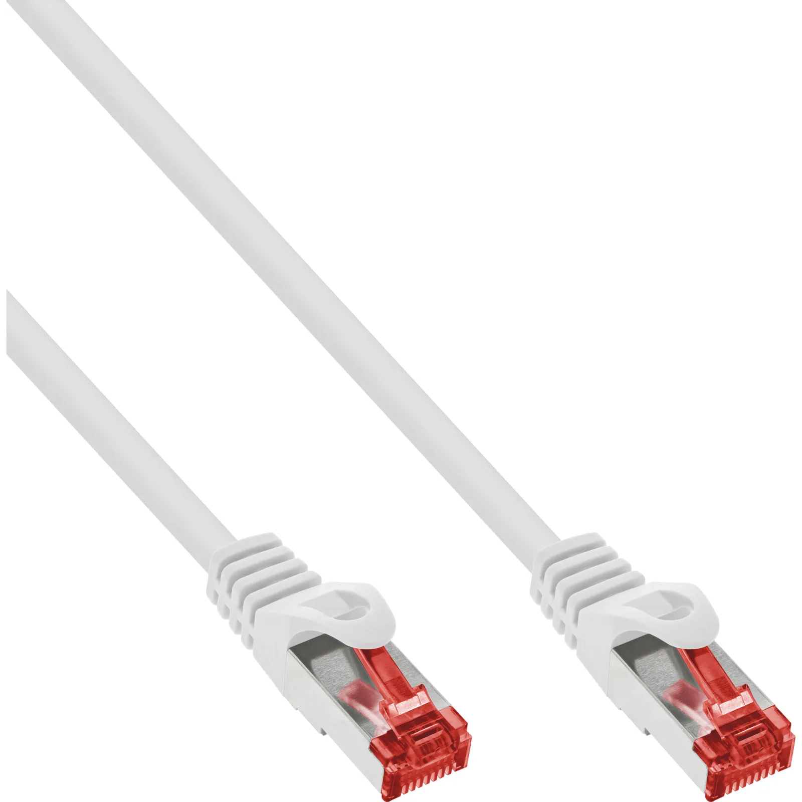 InLine Patchkabel - S/FTP (PiMf) - Cat.6 - 250MHz - PVC - Kupfer - weiß - 0,5m, Ansicht 2