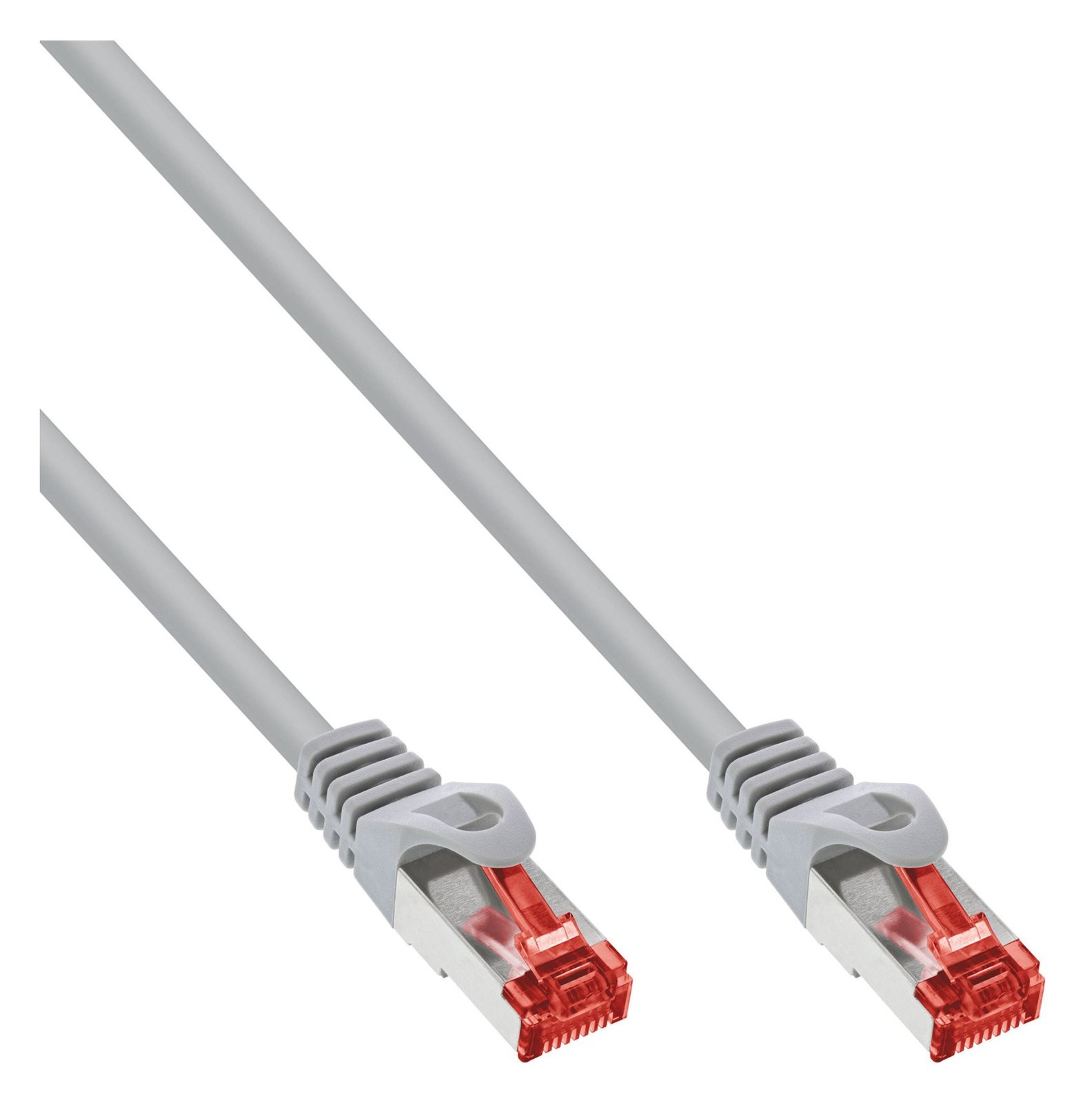 InLine Patchkabel - S/FTP (PiMf) - Cat.6 - halogenfrei - Kupfer - grau - 1m
