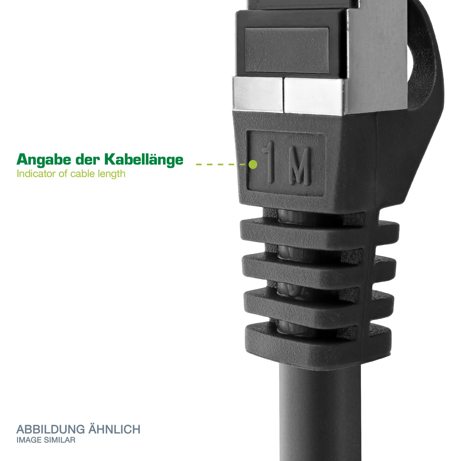 InLine Patchkabel - S/FTP (PiMf) - Cat.6 - halogenfrei - Kupfer - grau - 1m, Ansicht 2