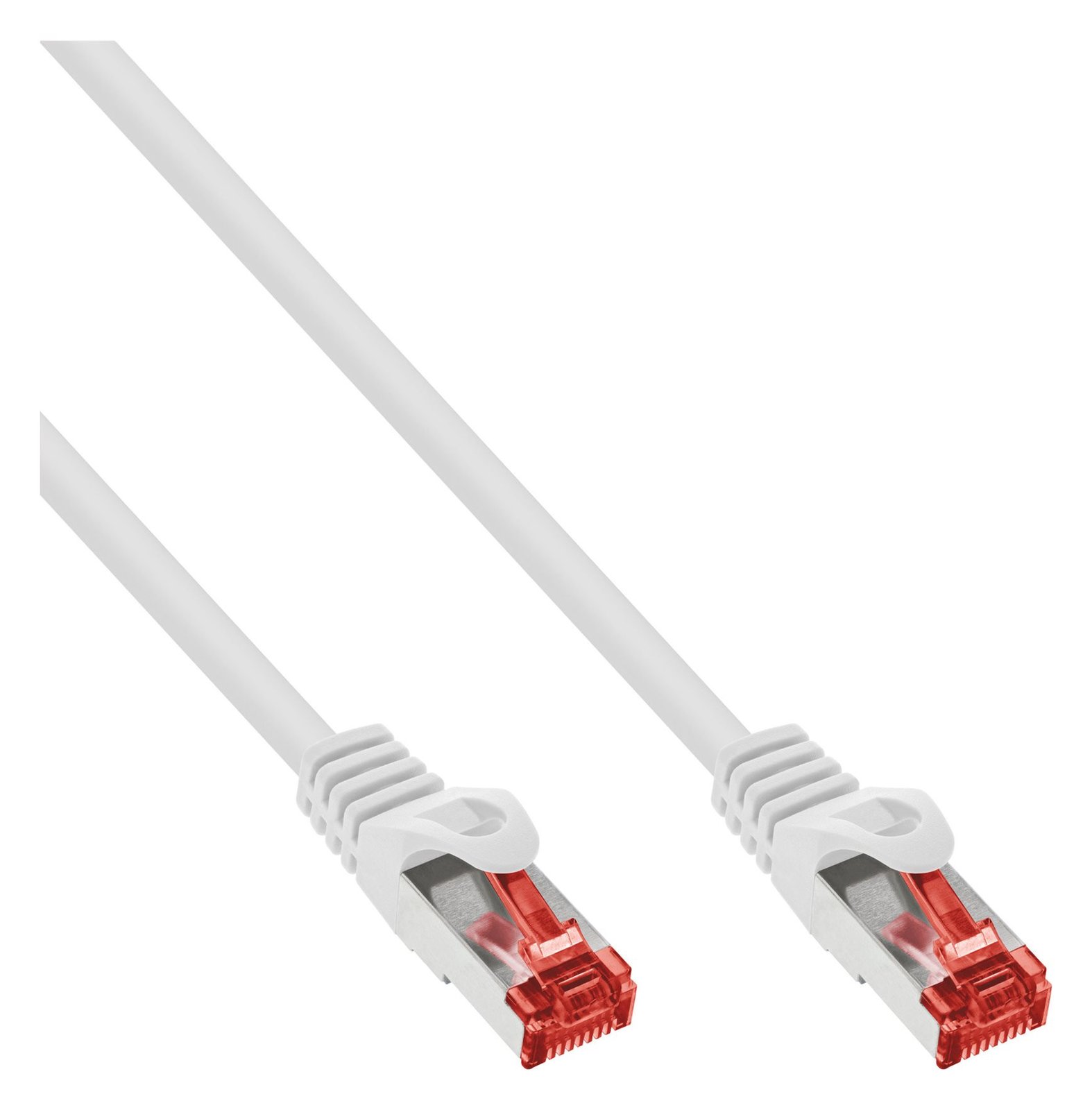 InLine Patchkabel - S/FTP (PiMf) - Cat.6 - halogenfrei - Kupfer - weiß - 1m