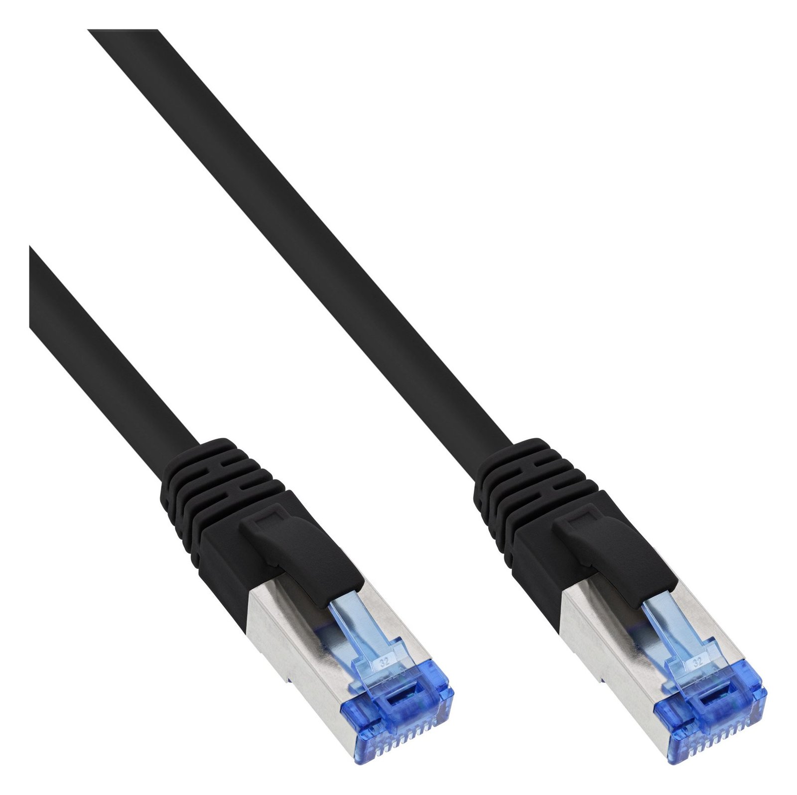 InLine Patchkabel - S/FTP (PiMf) - Cat.6A - halogenfrei - schwarz - 3m