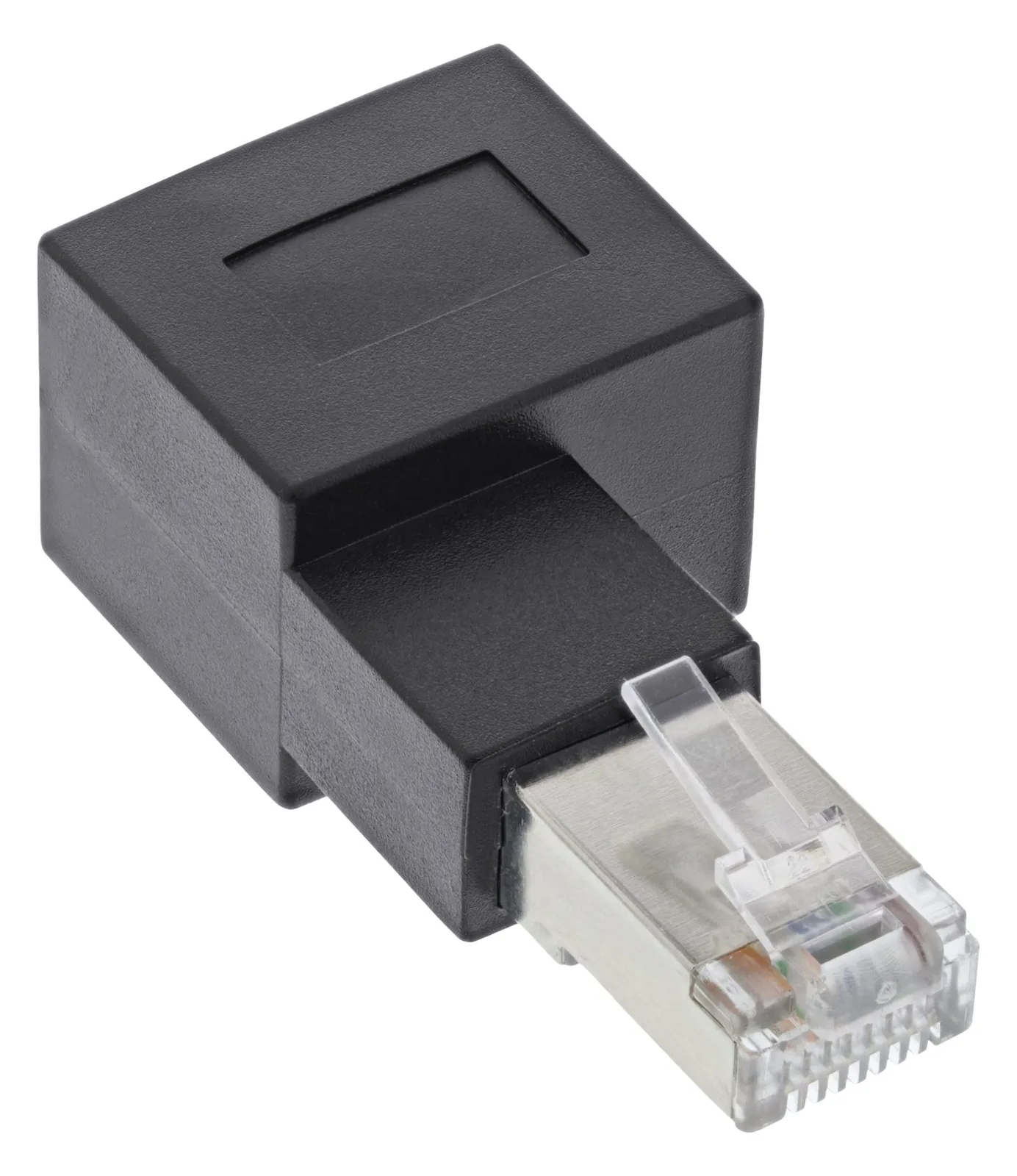 InLine Patchkabel-Adapter Cat.6A - RJ45 Stecker/Buchse - 90° rechts gewinkelt, Ansicht 5