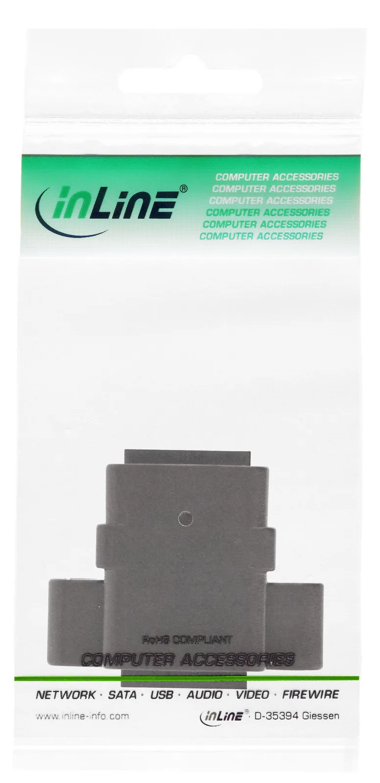 InLine Patchkabelkupplung Cat.6 - UTP - 2x RJ45 Buchse - zum Einbau, Ansicht 3