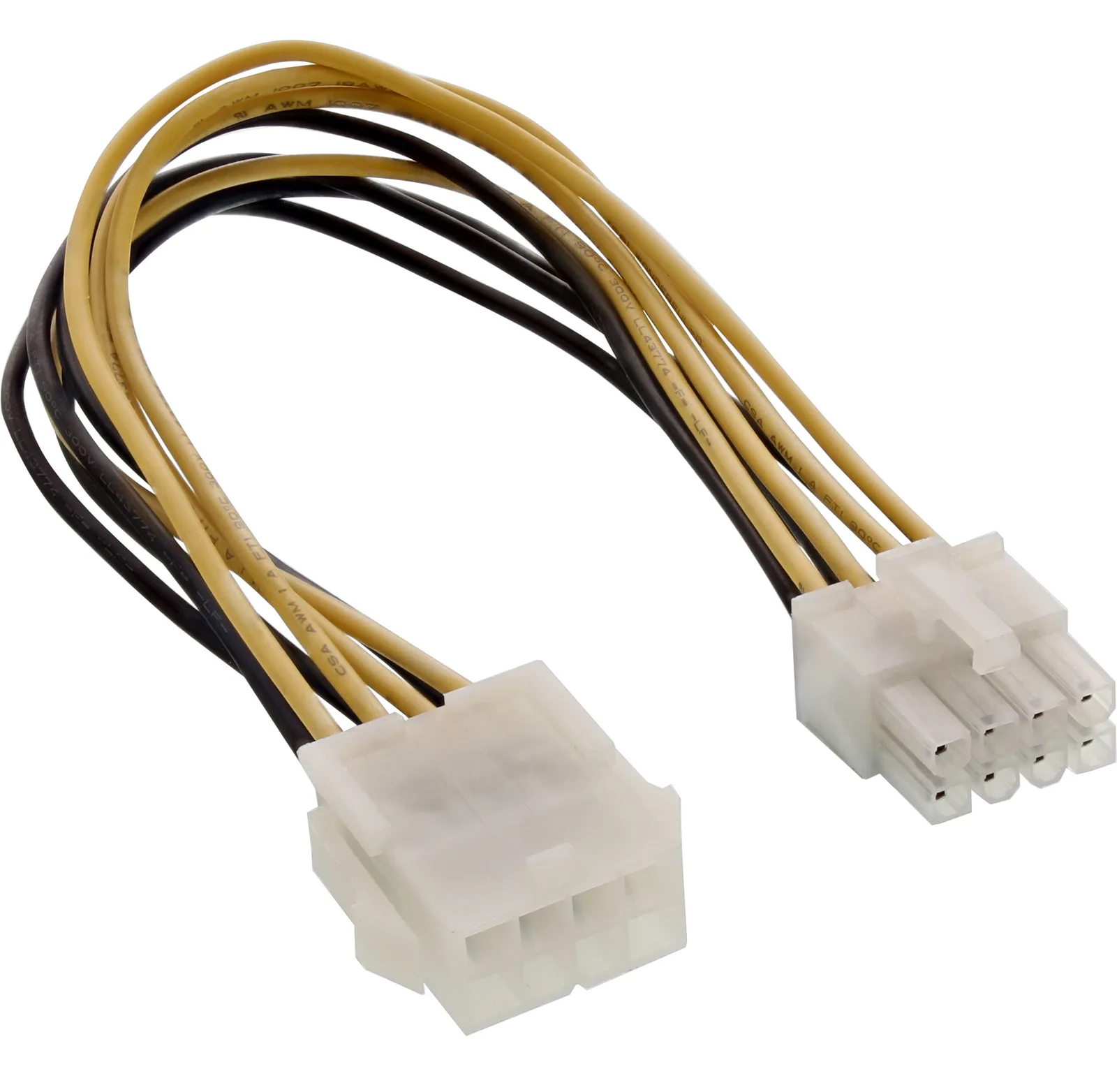 InLine Strom Verlängerung intern - Netzteil zu Mainboard 8pol. ST / BU - 0,20m, Ansicht 2