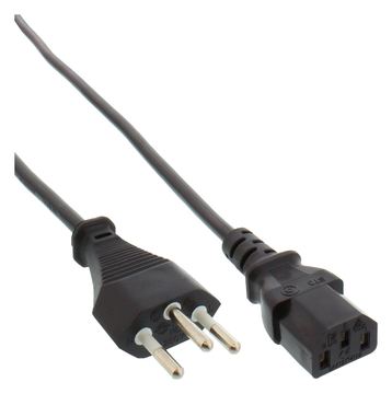 InLine Stromkabel - SEV 1011 (M) zu IEC 60320 C13 von LumaTech