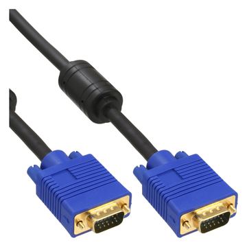 InLine S-VGA Kabel Premium - 15pol HD Stecker / Stecker - schwarz - 5m von LumaTech