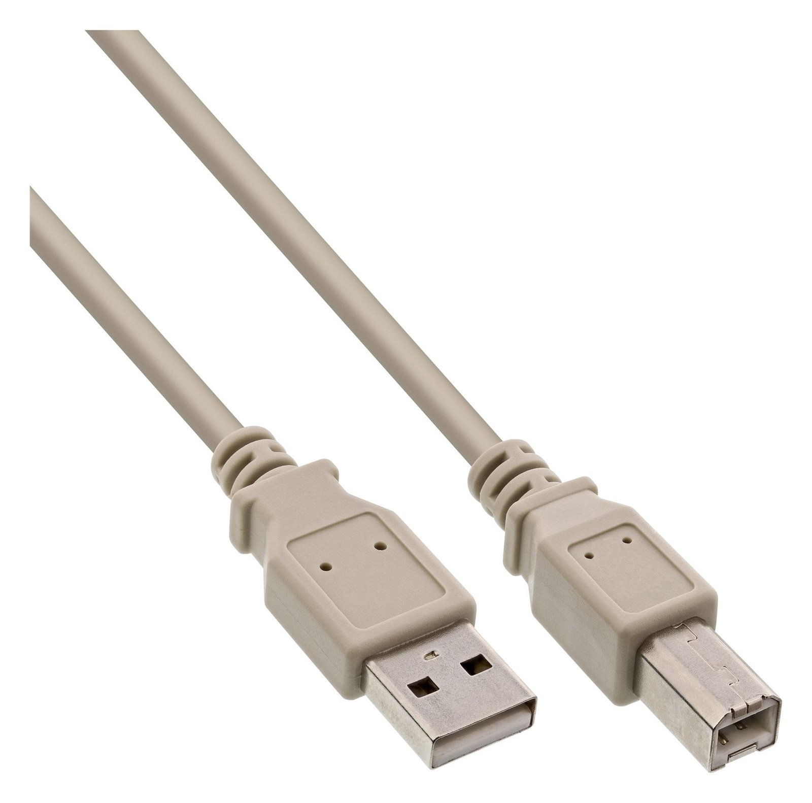 InLine USB 2.0 Kabel - A an B - beige - 2,0m von LumaTech
