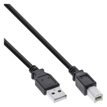 InLine USB 2.0 Kabel - A an B - schwarz - 0,5m von LumaTech