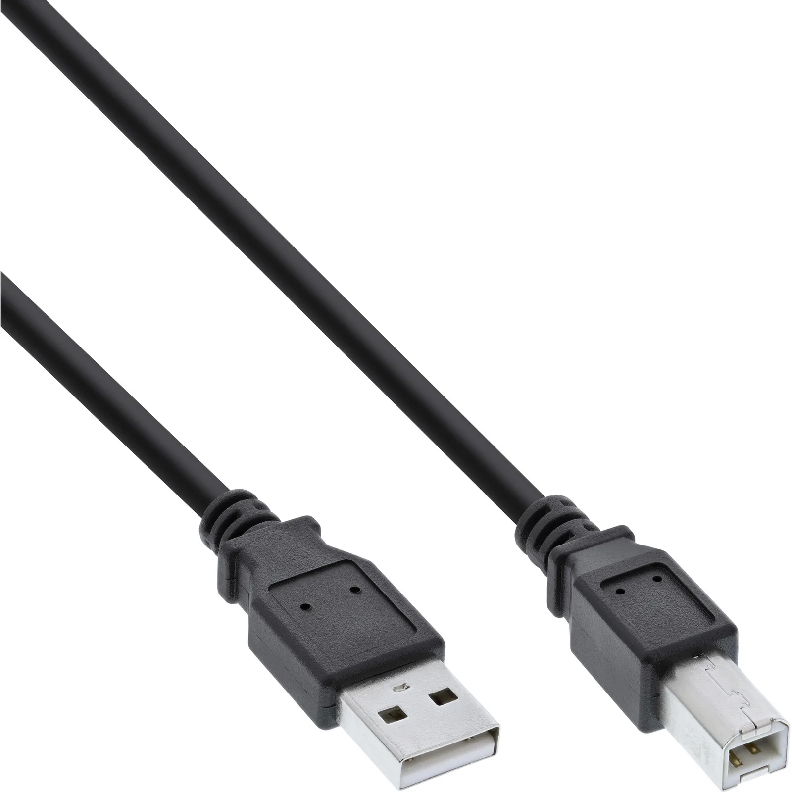 InLine USB 2.0 Kabel - A an B - schwarz - 0,5m, Ansicht 2