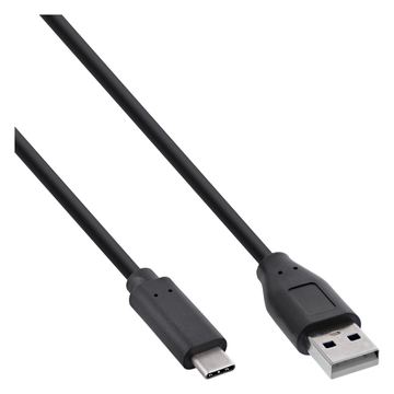 InLine USB 2.0 Kabel - USB-C Stecker an A Stecker - schwarz - 1m von LumaTech