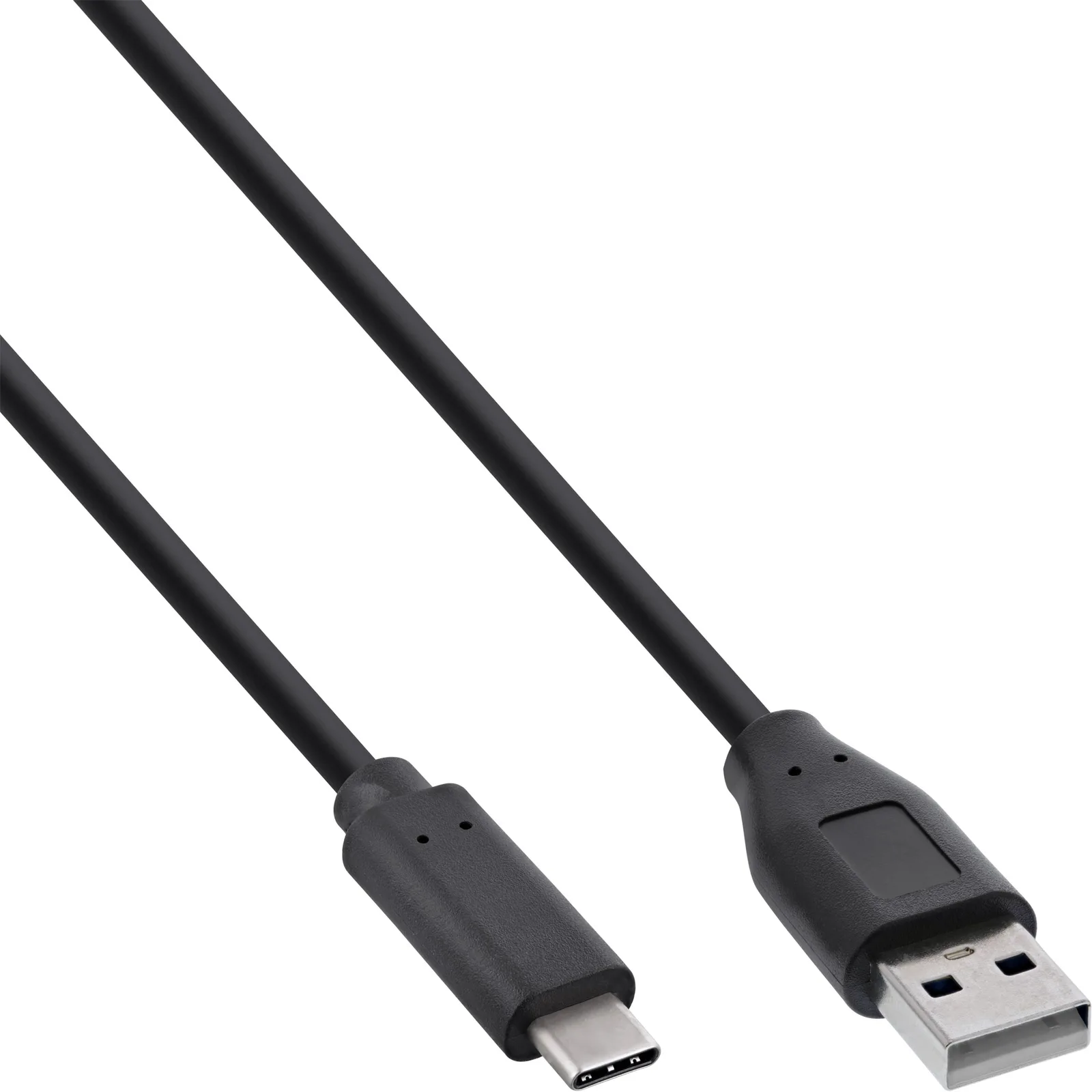 InLine USB 2.0 Kabel - USB-C Stecker an A Stecker - schwarz - 1m, Ansicht 2