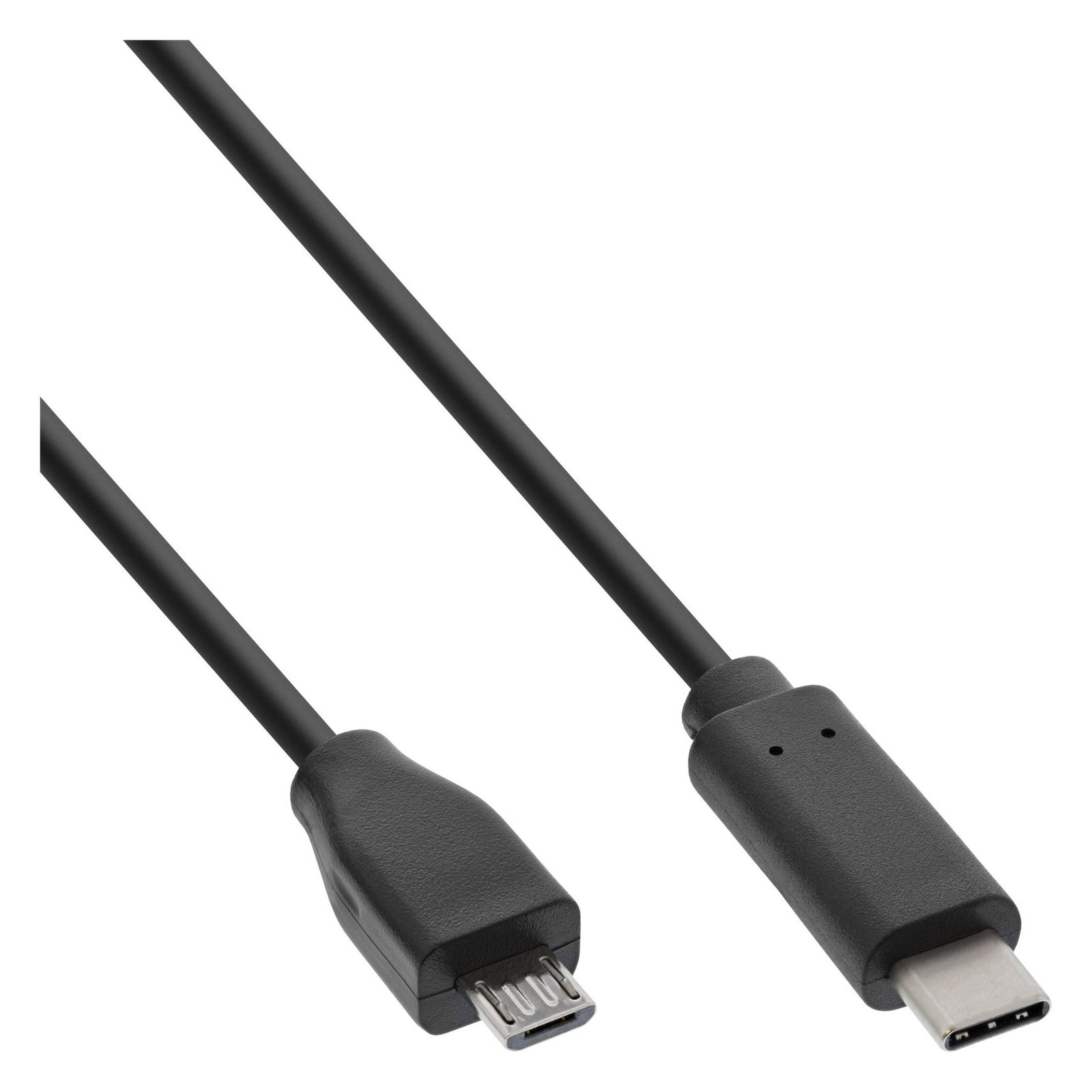 InLine USB 2.0 Kabel - USB-C Stecker an Micro-B - schwarz - 1m von LumaTech