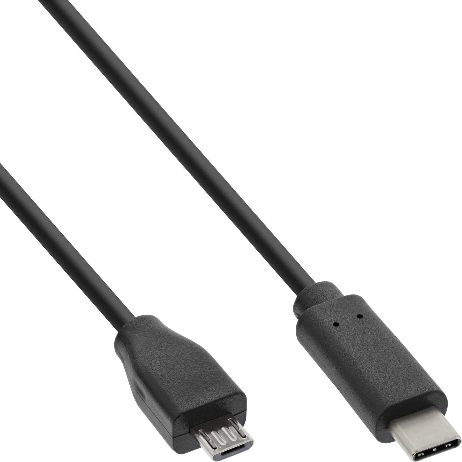 InLine USB 2.0 Kabel - USB-C Stecker an Micro-B - schwarz - 2m, Ansicht 2