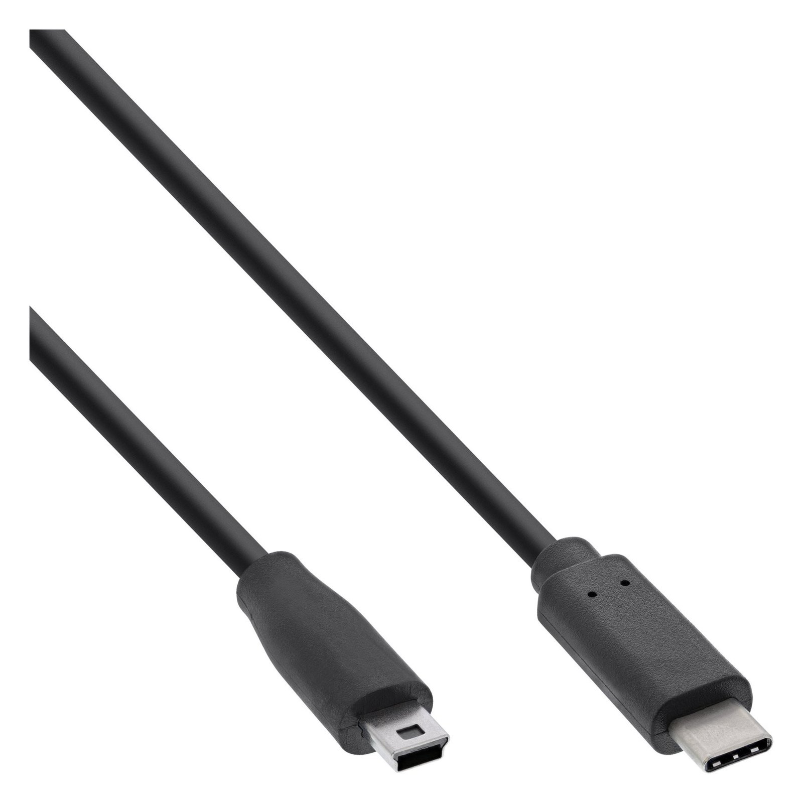 InLine USB 2.0 Kabel - USB-C Stecker an Mini-B Stecker - schwarz - 0,5m von LumaTech