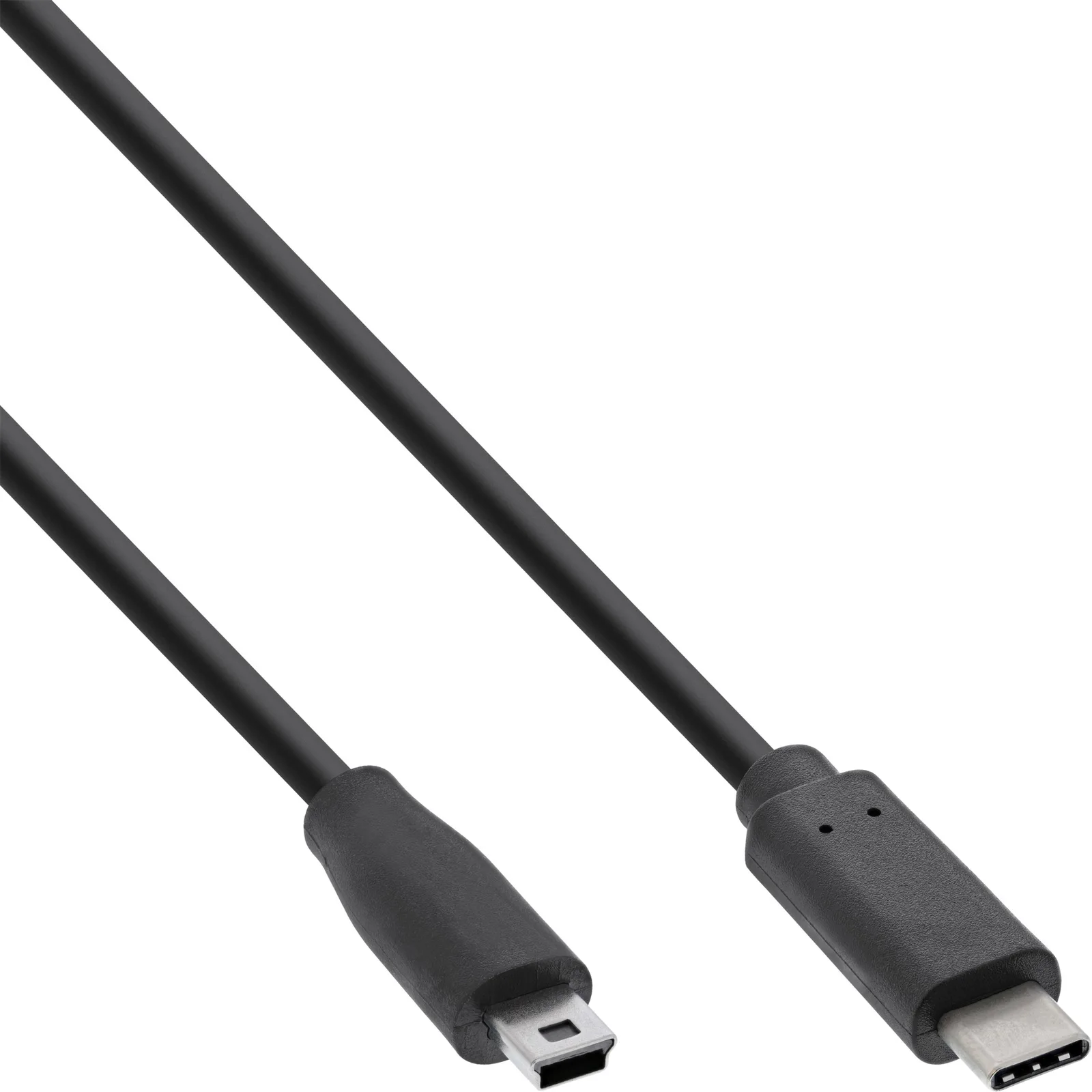 InLine USB 2.0 Kabel - USB-C Stecker an Mini-B Stecker - schwarz - 3m, Ansicht 2