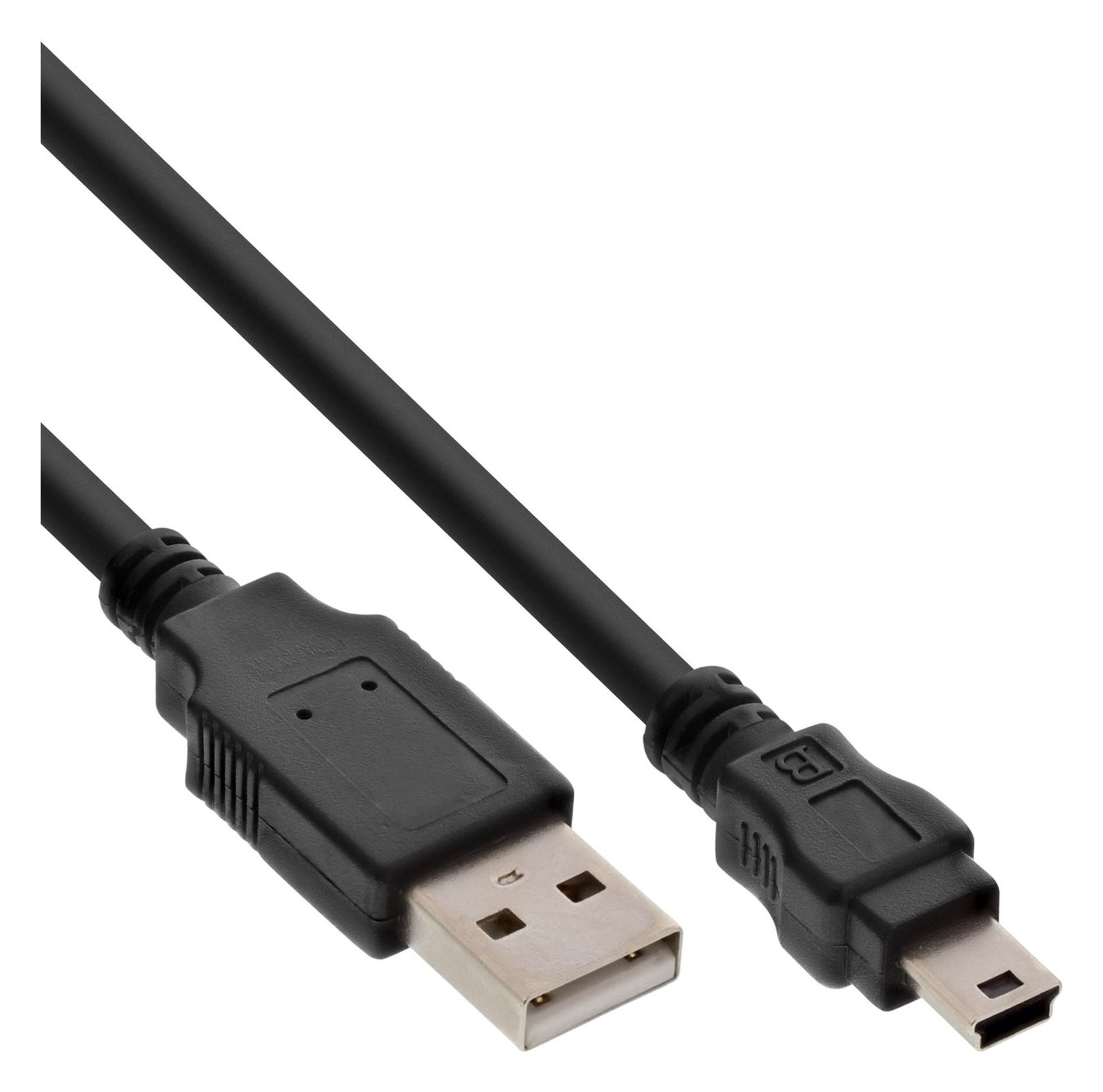 InLine USB 2.0 Mini-Kabel - USB A ST an Mini-B ST (5pol.) - schwarz - 2m von LumaTech