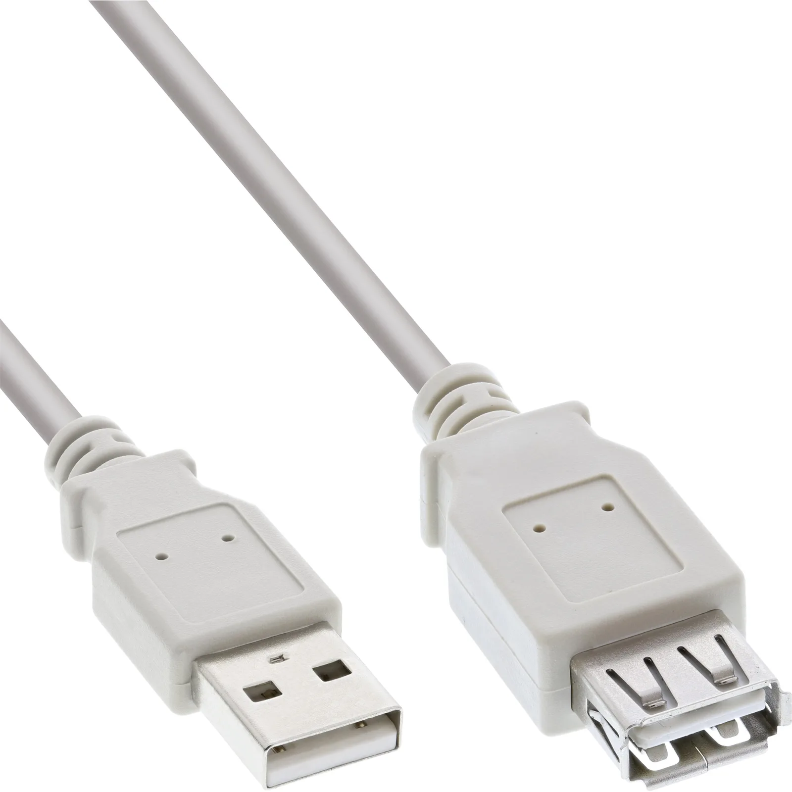 InLine USB 2.0 Verlängerung - Stecker / Buchse - Typ A - beige/grau - 5m, Ansicht 2