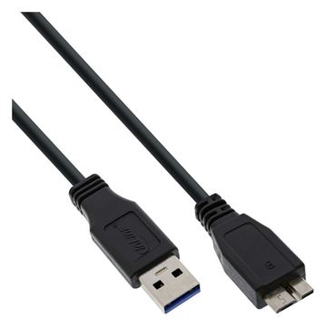 InLine USB 3.2 Gen.1 Kabel - A an Micro B - schwarz - 1m von LumaTech