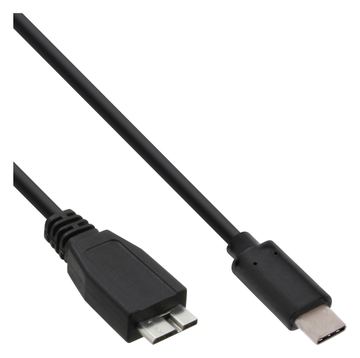 InLine USB 3.2 Gen.1x2 Kabel - USB-C Stecker an Micro-B Stecker - schwarz - 0,5m von LumaTech