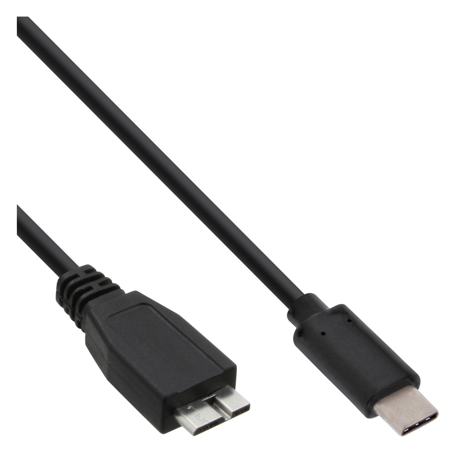 InLine USB 3.2 Gen.1x2 Kabel - USB-C Stecker an Micro-B Stecker - schwarz - 0,5m von LumaTech