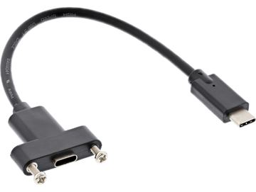 InLine USB 3.2 Gen.2 Adapterkabel - Stecker C auf Einbaubuchse C - 0,20m von LumaTech
