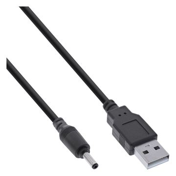 InLine USB DC Stromadapterkabel - USB A Stecker zu DC 3,5x1,35mm 1m von LumaTech
