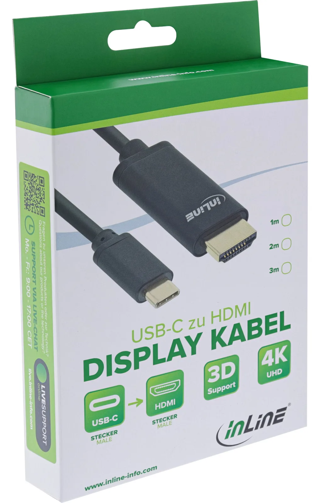 InLine USB Display Kabel - USB-C Stecker zu HDMI Stecker - 1m, Ansicht 4