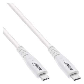 InLine USB4 Kabel - USB-C Stecker/Stecker - PD 240W - 8K60Hz - TPE - weiß - 2m von LumaTech